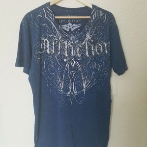 Affliction Men's v neck t shirt